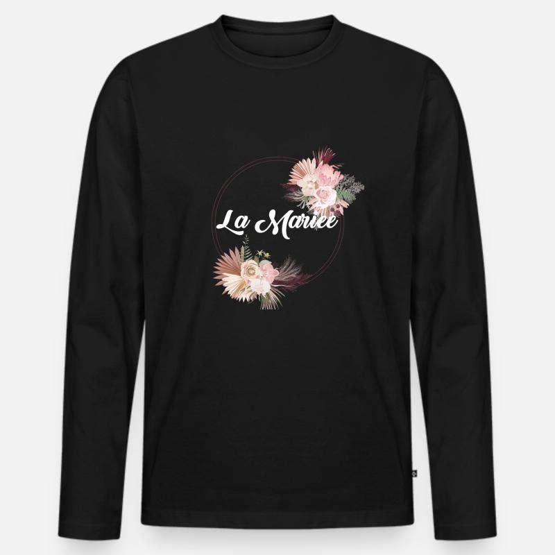 Die Blumenbraut - Junggesellinnenabschied Geschenkidee - Männer Premium Bio Langarmshirt - Schwarz
