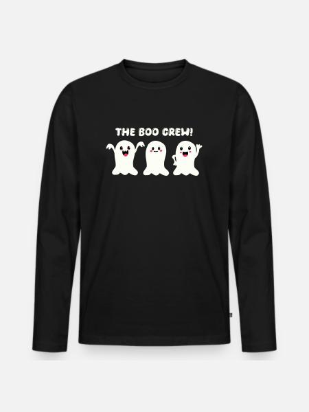 Ghost Boo Crew - Men's Premium Organic Long Sleeve Shirt - black