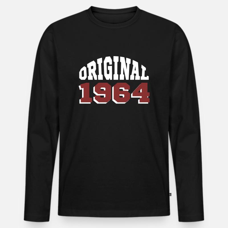 Original 1964 - Männer Premium Bio Langarmshirt - Schwarz