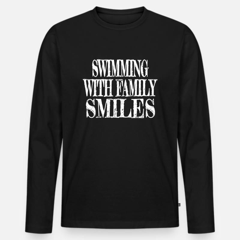 statement funny sayings swimming techniques - Männer Premium Bio Langarmshirt - Schwarz