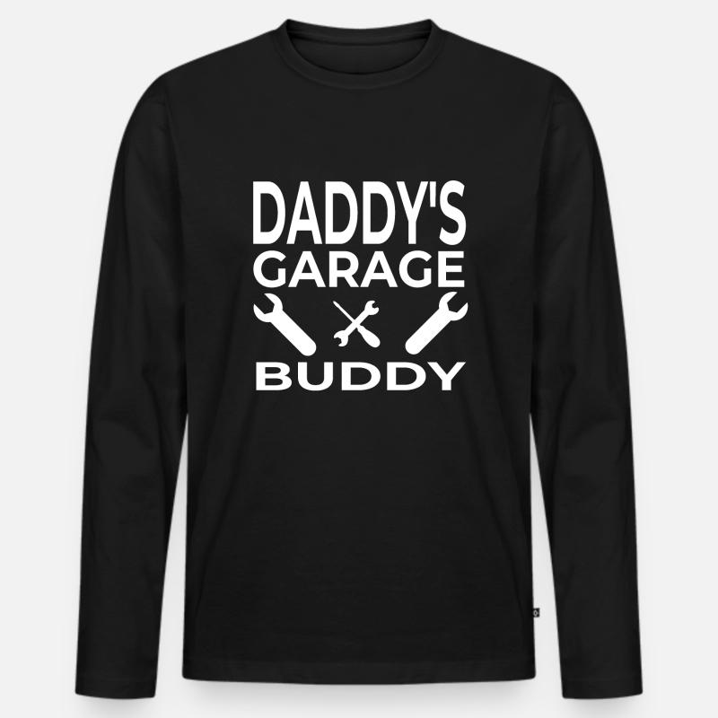 Garage - Männer Premium Bio Langarmshirt - Schwarz