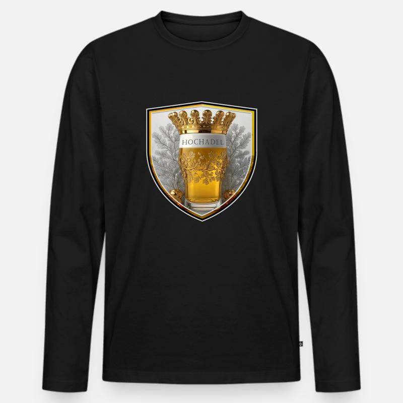Hochadel - Männer Premium Bio Langarmshirt - Schwarz