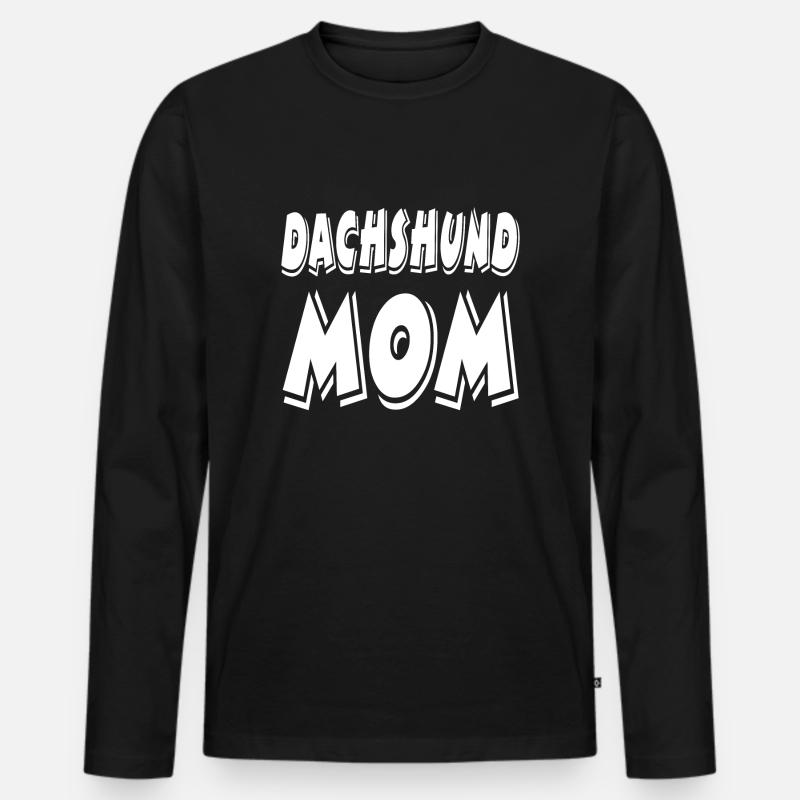Dackel - Männer Premium Bio Langarmshirt - Schwarz