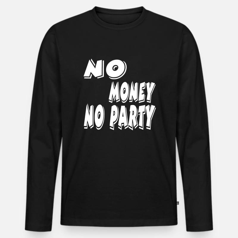 Party - Männer Premium Bio Langarmshirt - Schwarz