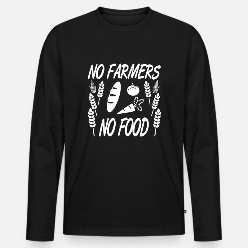 Bauer - Männer Premium Bio Langarmshirt - Schwarz