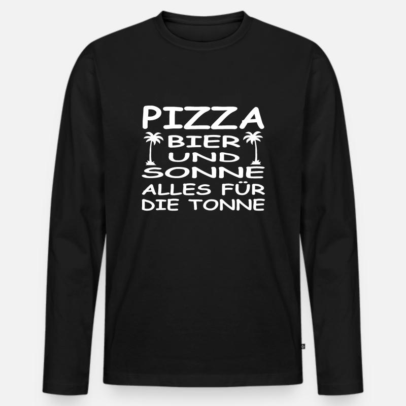 Bier - Männer Premium Bio Langarmshirt - Schwarz