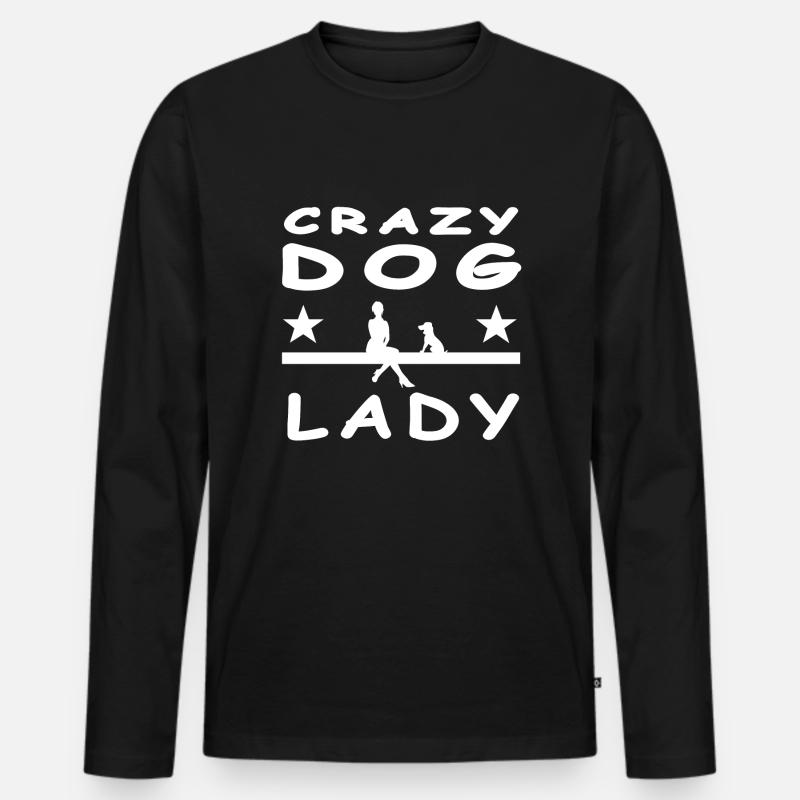 Hund - Männer Premium Bio Langarmshirt - Schwarz