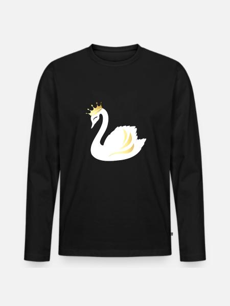 Cygne Doré - T-shirt manches longues Premium bio Homme - noir