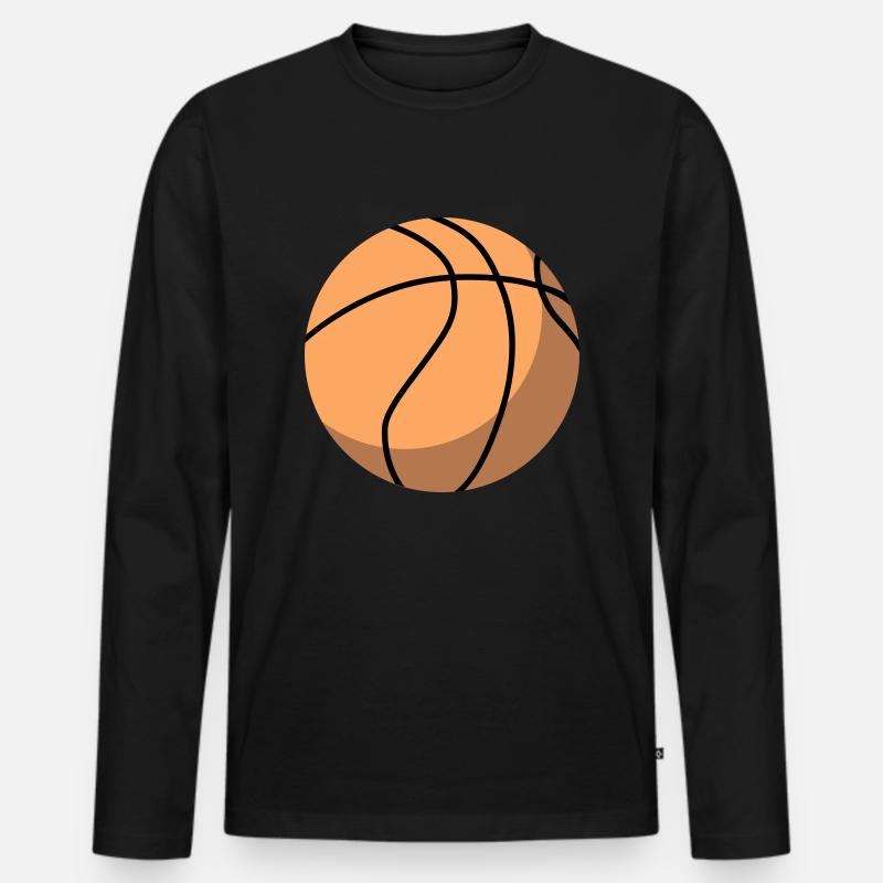 Basketball - Männer Premium Bio Langarmshirt - Schwarz