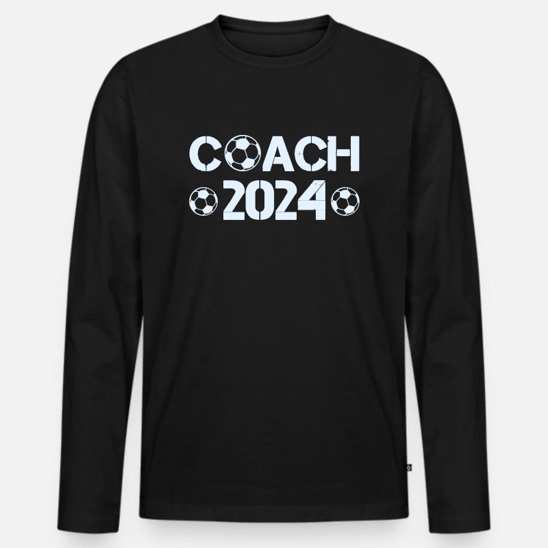 soccer coach 2024 - Männer Premium Bio Langarmshirt - Schwarz