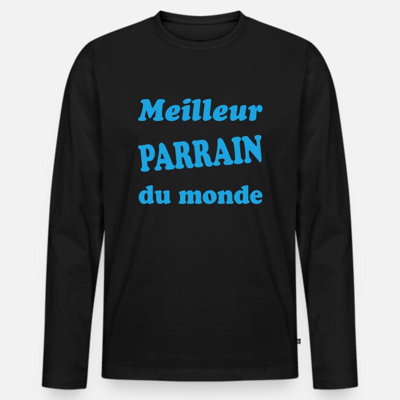 Bester GODFATHER - Männer Premium Bio Langarmshirt - Schwarz