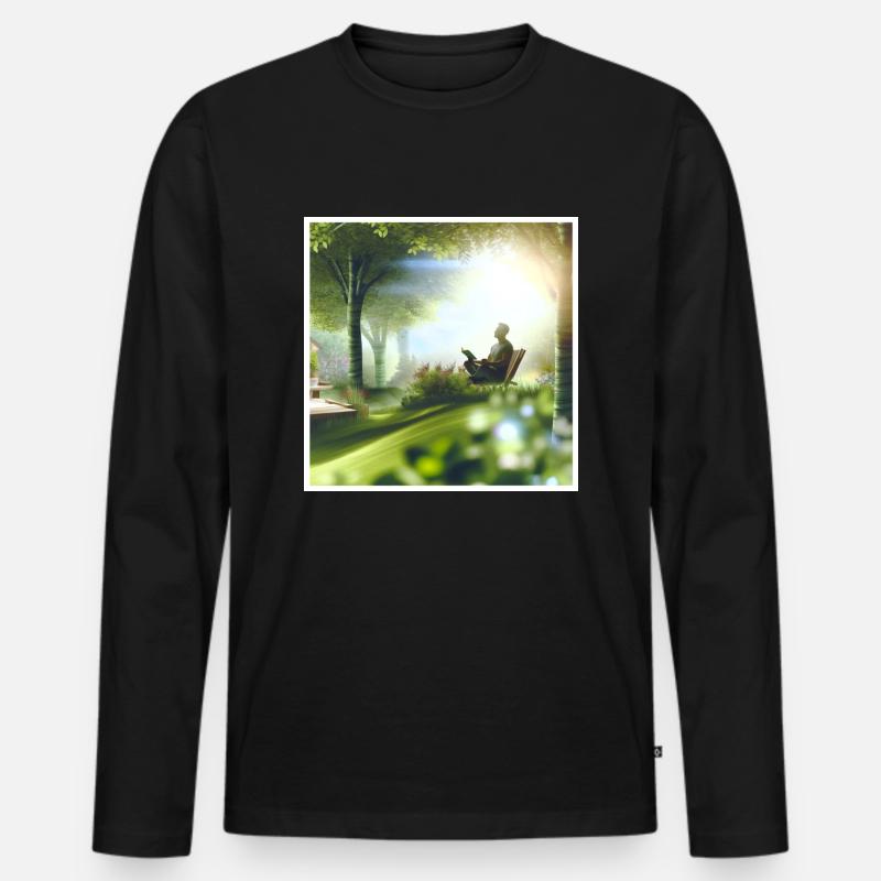 Selbstliebe - Männer Premium Bio Langarmshirt - Schwarz