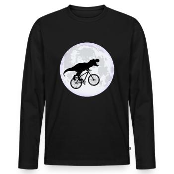 Lune - T-shirt manches longues Premium bio Homme - noir - Devant - Nico (187cm)
