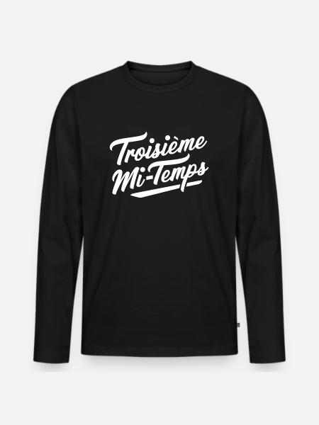 Troisième mi-temps - T-shirt manches longues Premium bio Homme - noir