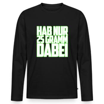 Legal - Männer Premium Bio Langarmshirt - Schwarz - Vorne - Nico (187cm)