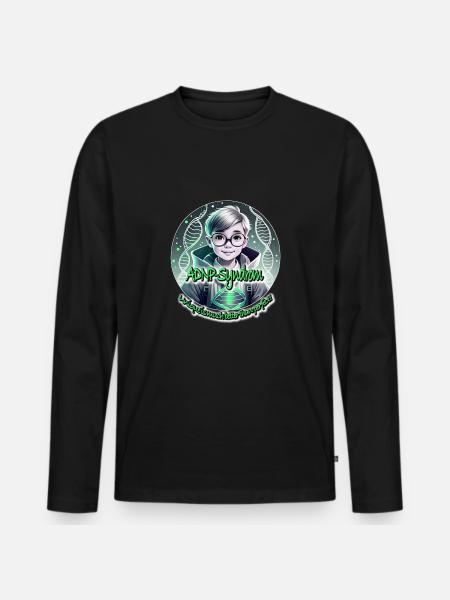 ADNP - Syndrom - Männer Premium Bio Langarmshirt - Schwarz