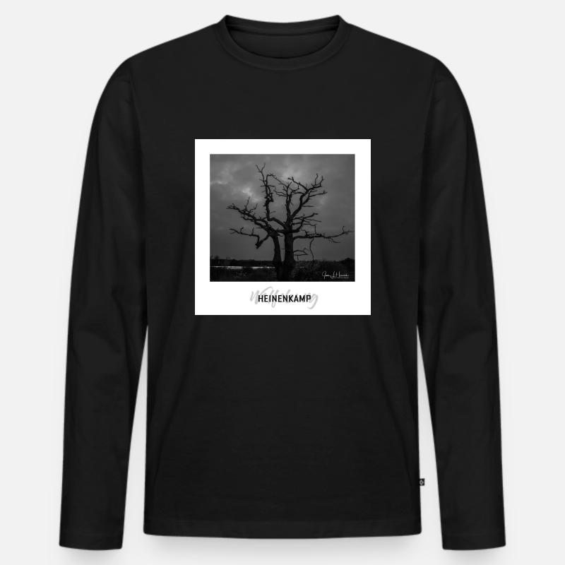 Wolfsburger Baum im Heinenkamp - Männer Premium Bio Langarmshirt - Schwarz