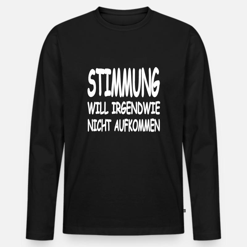 Party - Männer Premium Bio Langarmshirt - Schwarz