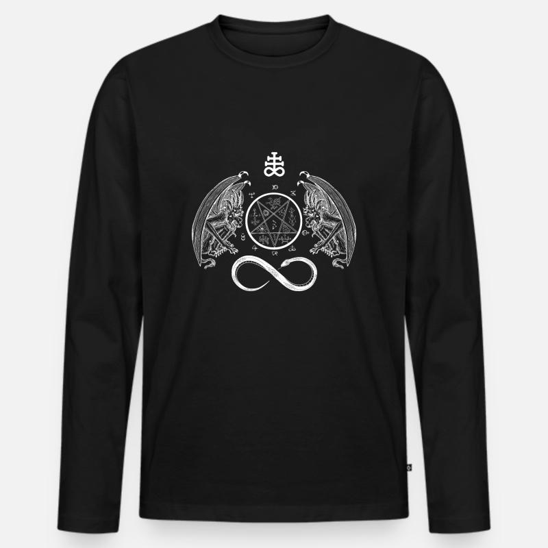 Okkultes Unendlichkeitssymbol - Männer Premium Bio Langarmshirt - Schwarz