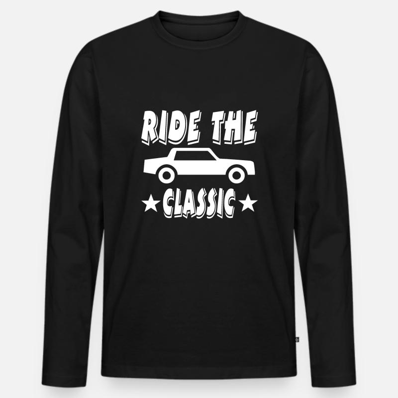 Auto - Männer Premium Bio Langarmshirt - Schwarz
