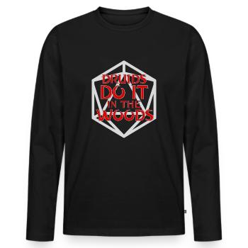 Druids Do It in the Woods - Men's Premium Organic Long Sleeve Shirt - black - Front - Nico (187cm)