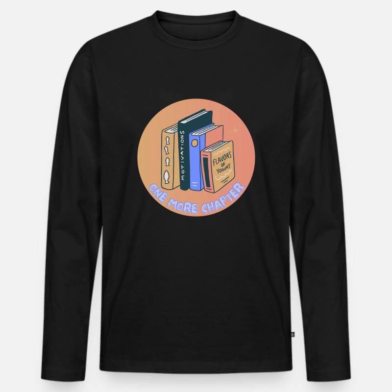 Noch ein Kapitel - Männer Premium Bio Langarmshirt - Schwarz