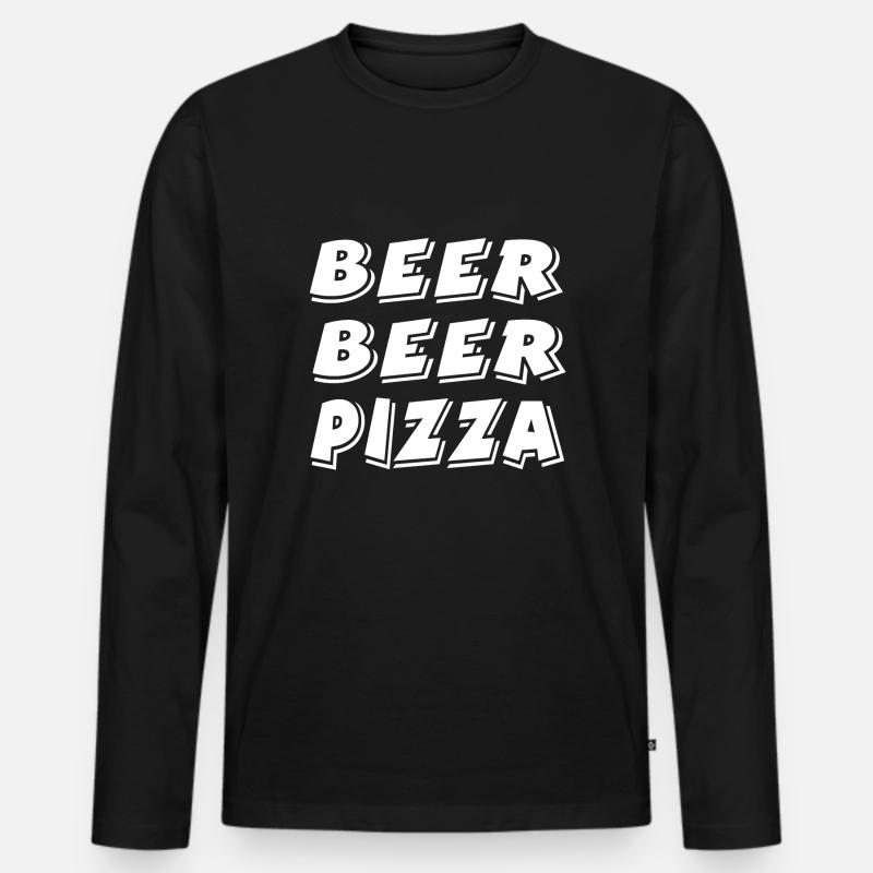 Bier - Männer Premium Bio Langarmshirt - Schwarz