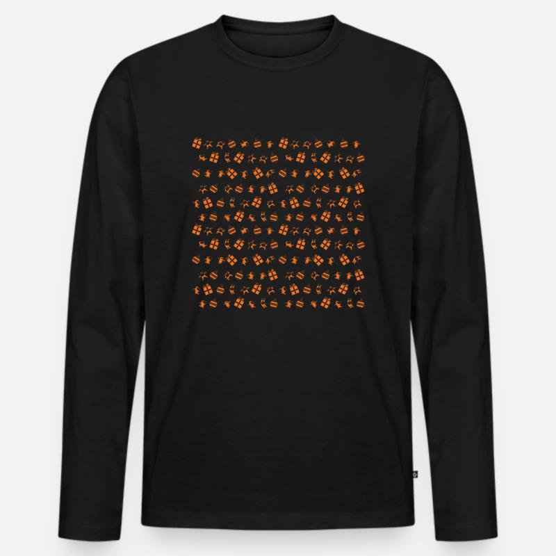 Weihnachtsmann - Anleitung - Männer Premium Bio Langarmshirt - Schwarz