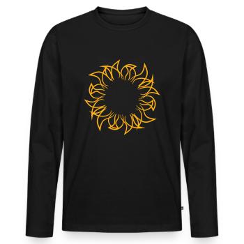 Bright Sun Rays Summer Glow Light Warmth - Men's Premium Organic Long Sleeve Shirt - black - Front - Nico (187cm)