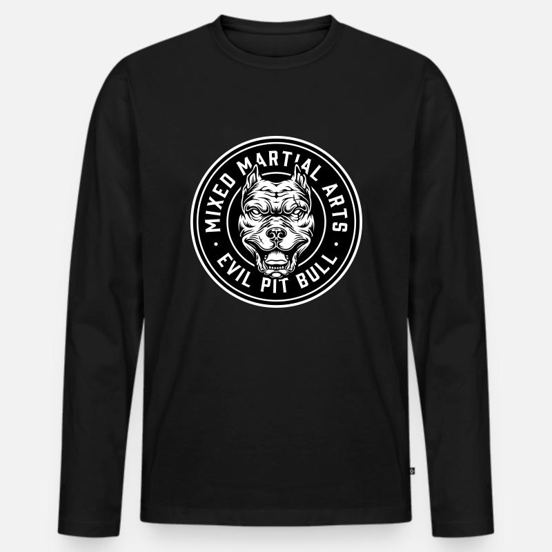 MMA-Kämpfe - Männer Premium Bio Langarmshirt - Schwarz