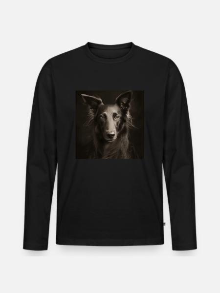 Black Animals - Cool dog - Men's Premium Organic Long Sleeve Shirt - black