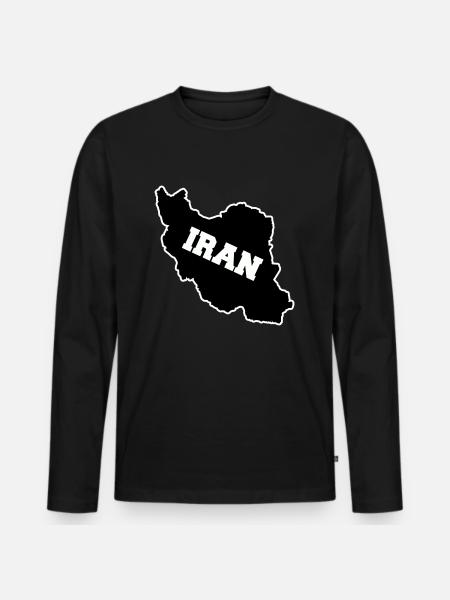 Iran - T-shirt manches longues Premium bio Homme - noir