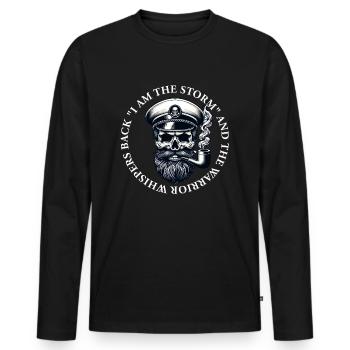 Sailor murmure I Am The Storm Skull Sailor - T-shirt manches longues Premium bio Homme - noir - Devant - Nico (187cm)