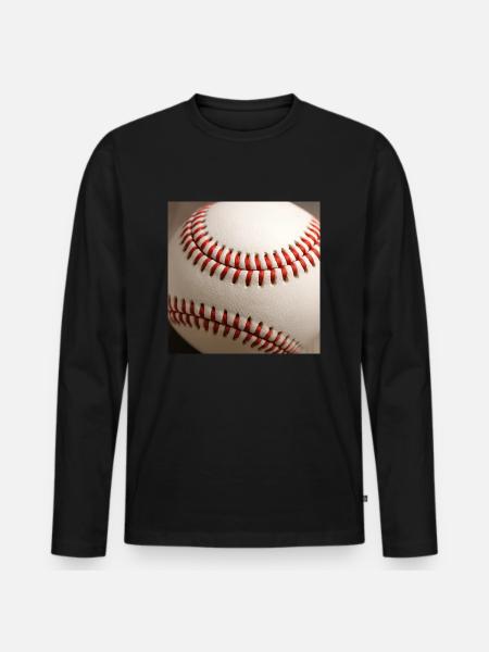 Baseball - Men's Premium Organic Long Sleeve Shirt - black