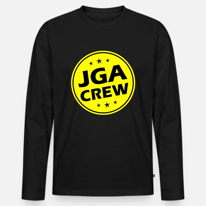 Jga Junggesellenabschied Crew - Männer Premium Bio Langarmshirt - Schwarz