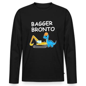 Excavatrice Bronto - T-shirt manches longues Premium bio Homme - noir - Devant - Nico (187cm)