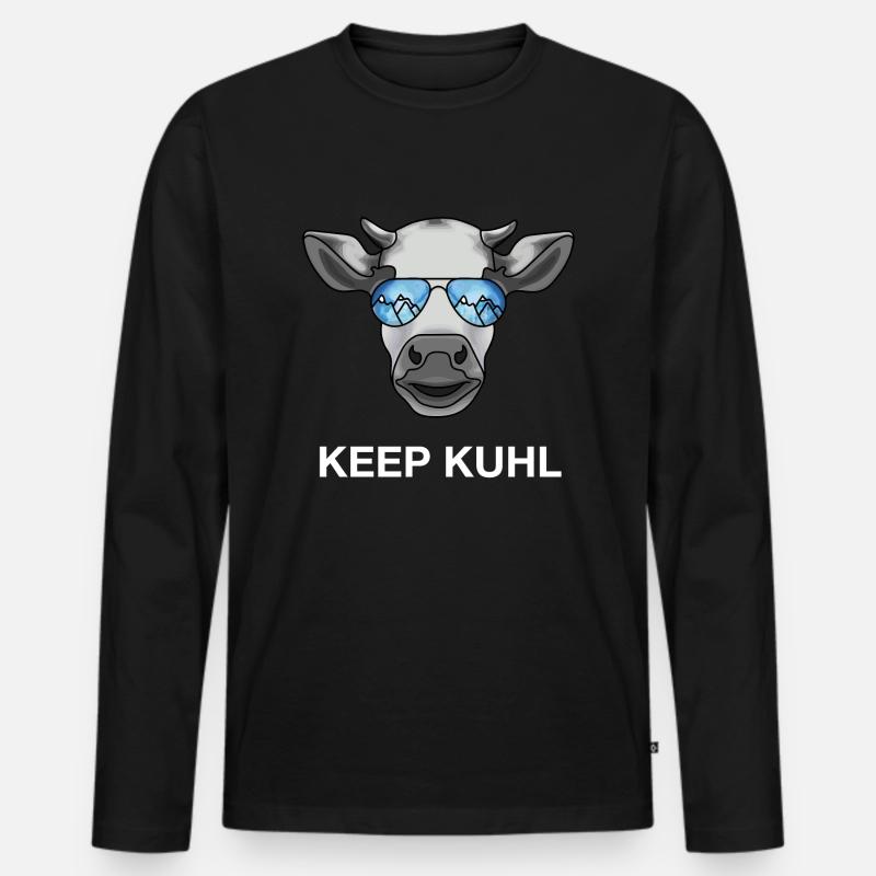 Keep Kuhl - Männer Premium Bio Langarmshirt - Schwarz
