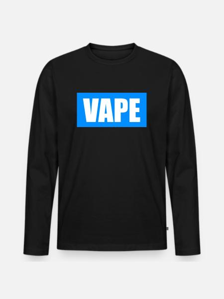 Vape blue- Vape vape - Men's Premium Organic Long Sleeve Shirt - black