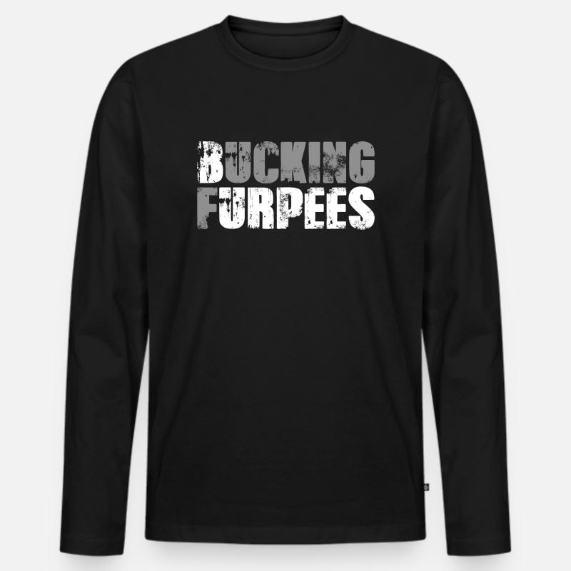 Bockende Furpees - Männer Premium Bio Langarmshirt - Schwarz
