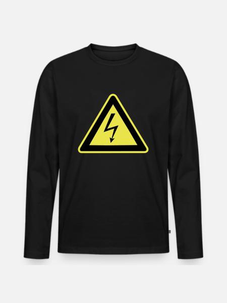 High tension - Men's Premium Organic Long Sleeve Shirt - black