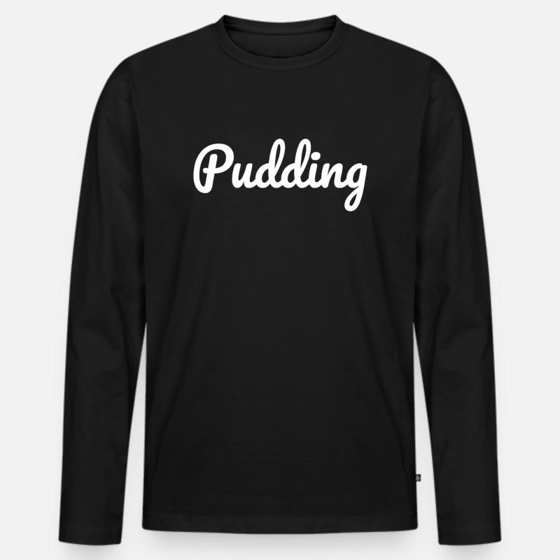 Pudding - Männer Premium Bio Langarmshirt - Schwarz