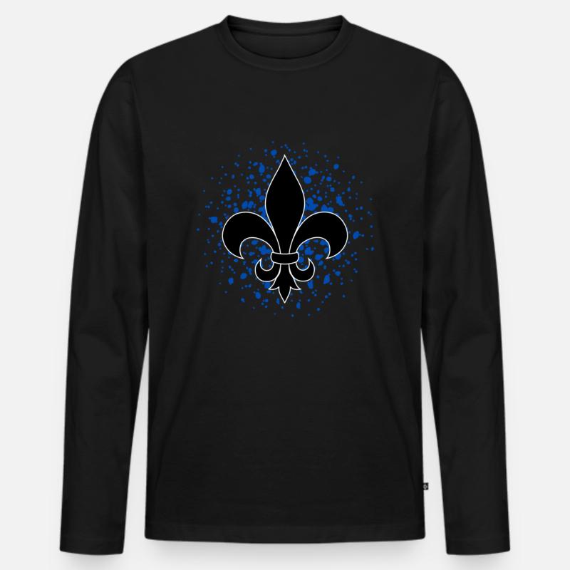 Lilien Logo - Männer Premium Bio Langarmshirt - Schwarz