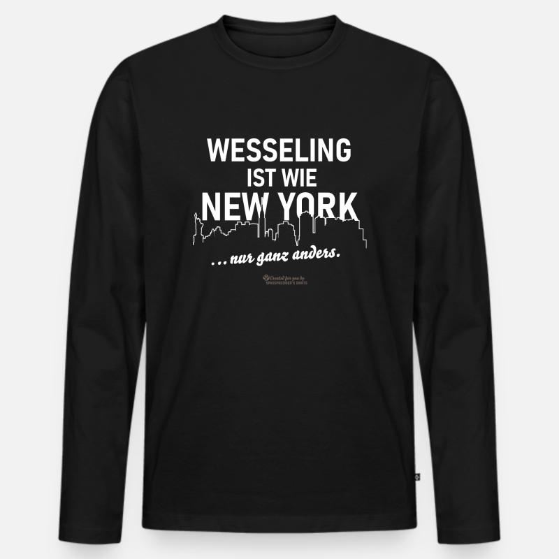 Wesseling - Männer Premium Bio Langarmshirt - Schwarz