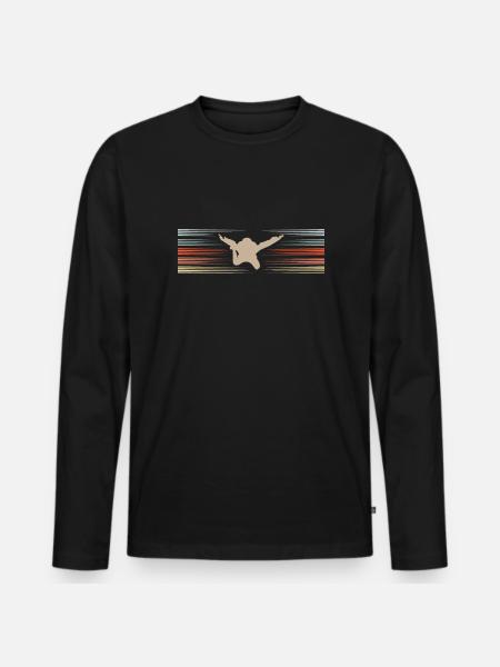 Parachutists Freefaller Skydiving - Men's Premium Organic Long Sleeve Shirt - black