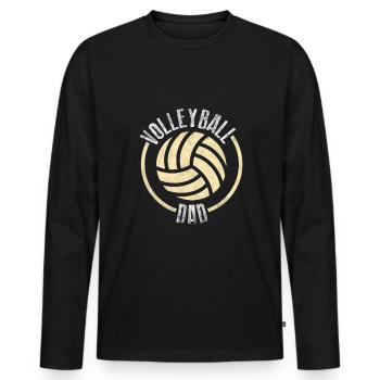Volleyball Dad Volleyball player big volleyball - Men's Premium Organic Long Sleeve Shirt - black - Front - Nico (187cm)