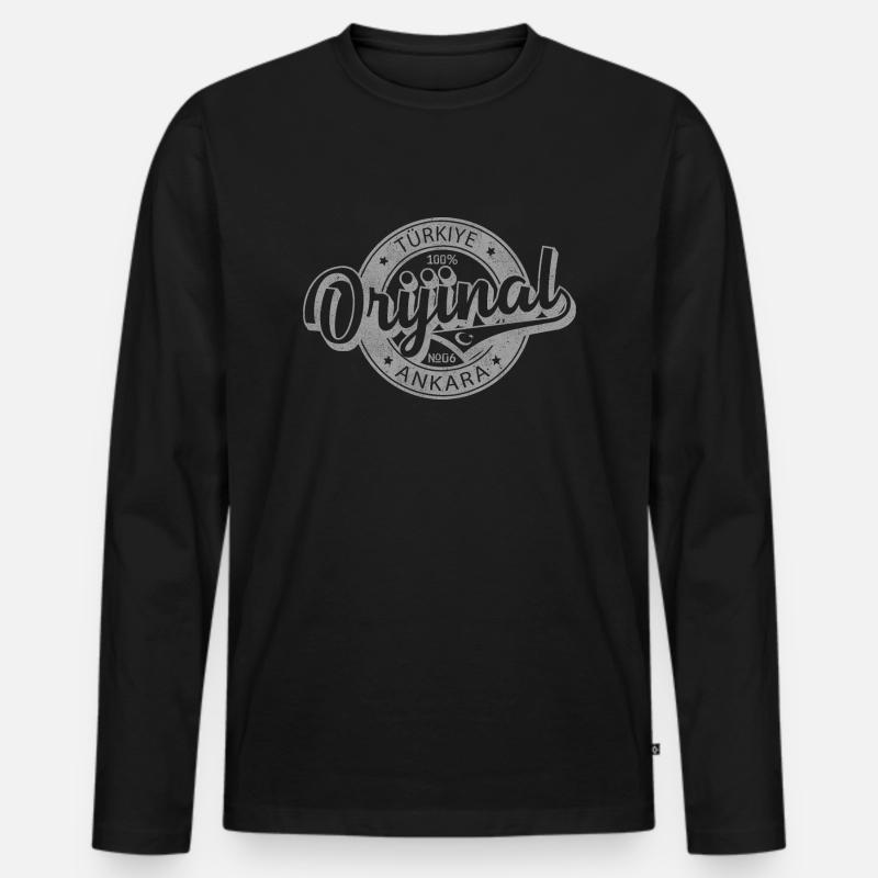 Ankara - Männer Premium Bio Langarmshirt - Schwarz