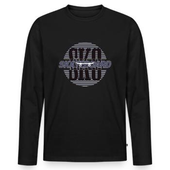 SK8 Logo - Men's Premium Organic Long Sleeve Shirt - black - Front - Nico (187cm)