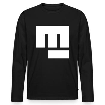 Coup de poing - T-shirt manches longues Premium bio Homme - noir - Devant - Nico (187cm)