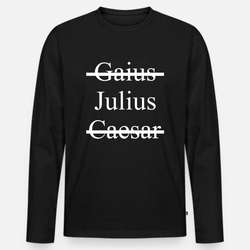 Julius - Männer Premium Bio Langarmshirt - Schwarz