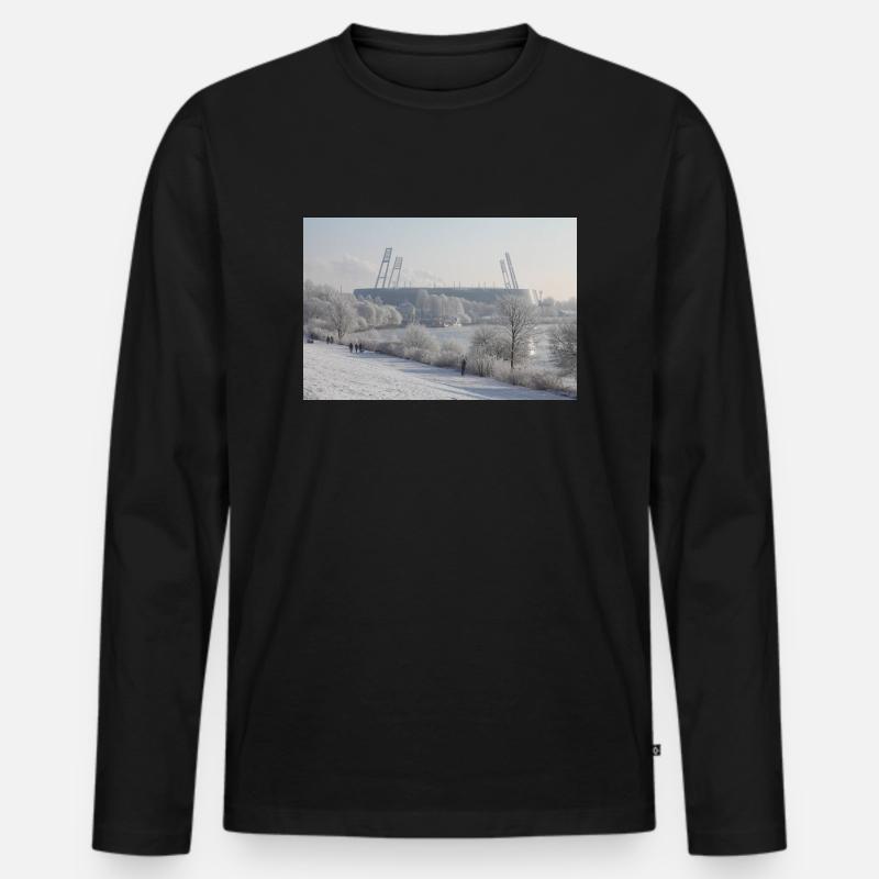 Weserstadion - Männer Premium Bio Langarmshirt - Schwarz